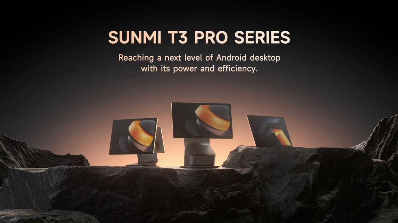 SUNMI T3 PRO, TPV de alto rendimiento equipado con el chip de ocho núcleos Qualcomm Snapdragon 5G y pantalla principal abatible.